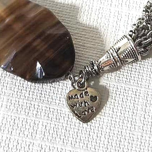 Agate & stainless steel bracelet - Picture 5 of 9